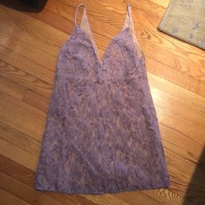 Free People Purple Lace Mini Dress